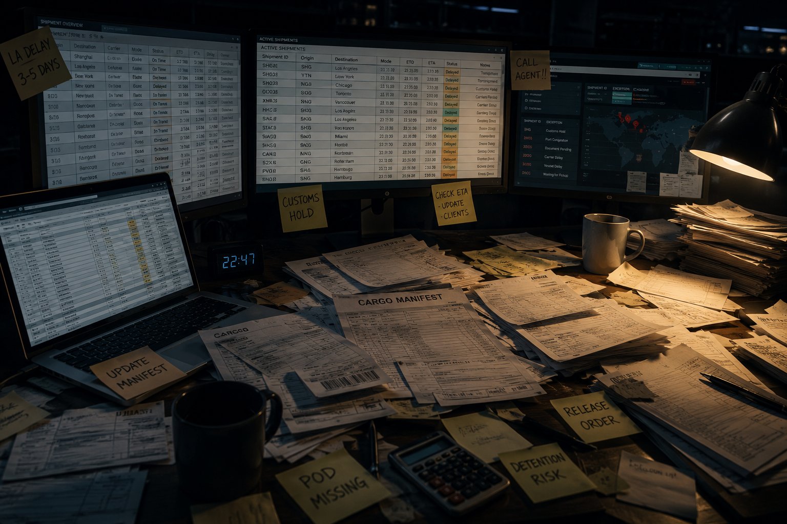 Logistics chaos — manual processes